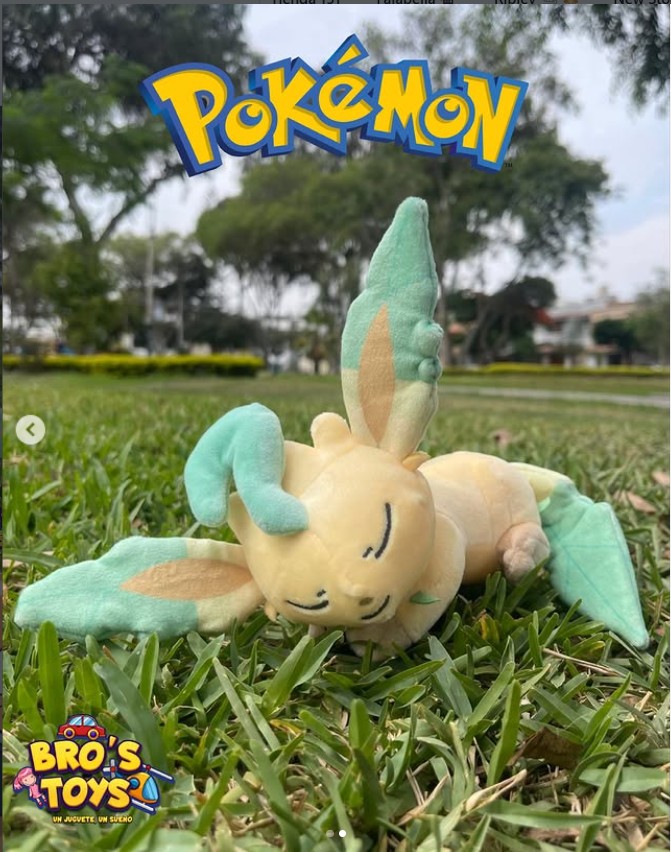 Peluche Pokémon Leafeon Dormido (PK0123)