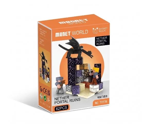 Juego de Construcción Magnético Magnet World - Ruinas del Portal Nether 92 Piezas (T9938)