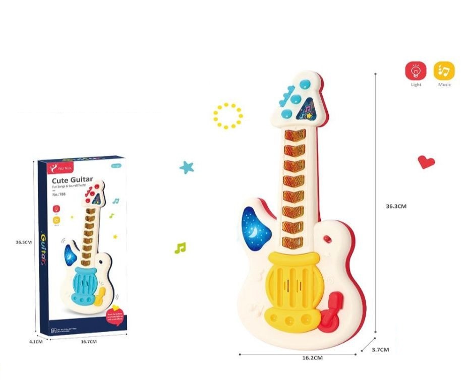Guitarra Musical Infantil con Luces y Sonidos - Cute Guitar (788)