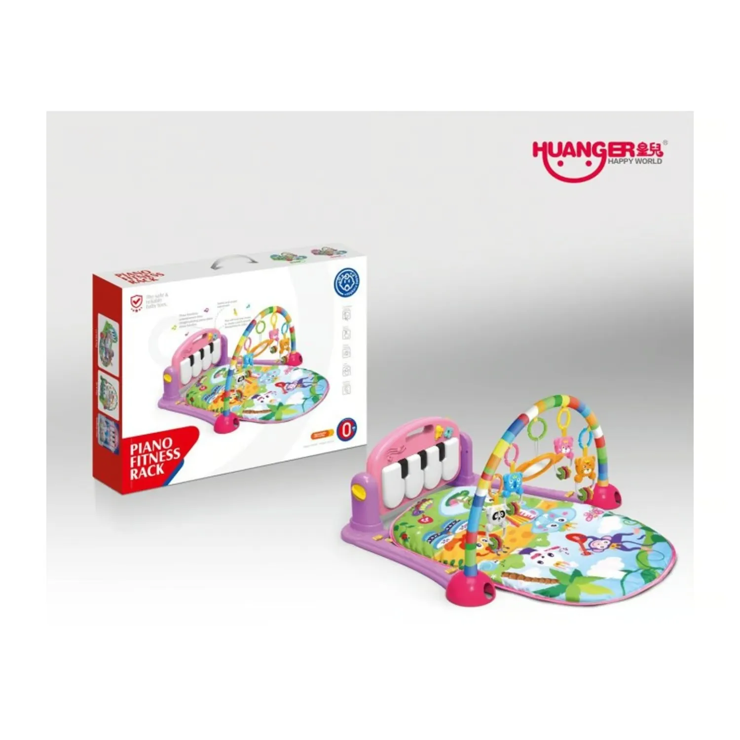 GIMNASIO PARA BEBE COLOR ROSADO CON PIANO