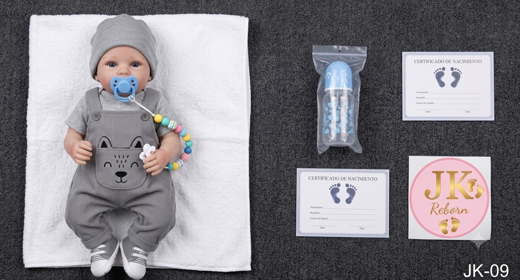 Muñeca Reborn de Colección con Vestido de Alta Costura Bordado y Perlas (JK-09)