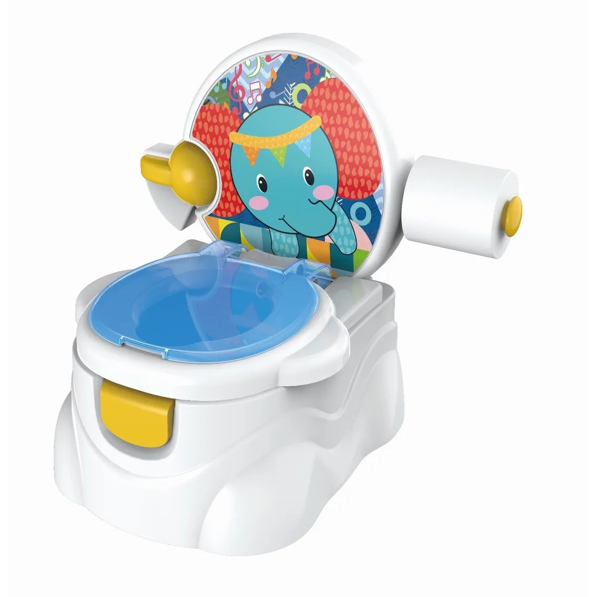 Bacinica / Inodoro Entrenador Infantil Musical Estilo Realista - Diseño Elefante (3636-)