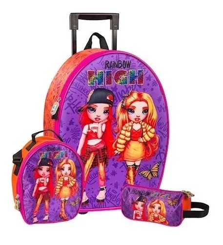 Mochila con Rueda Raimbow High Pack de 3