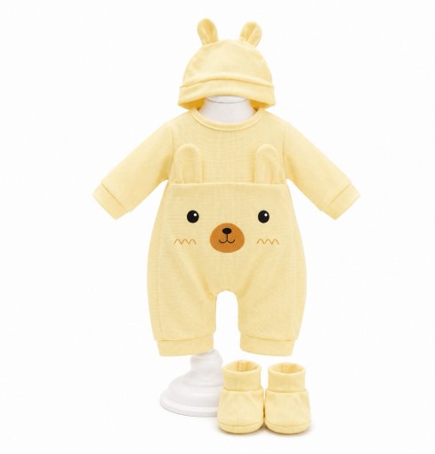 Enterizo Amarillo de Osito para Muñecas (VM0009-4)