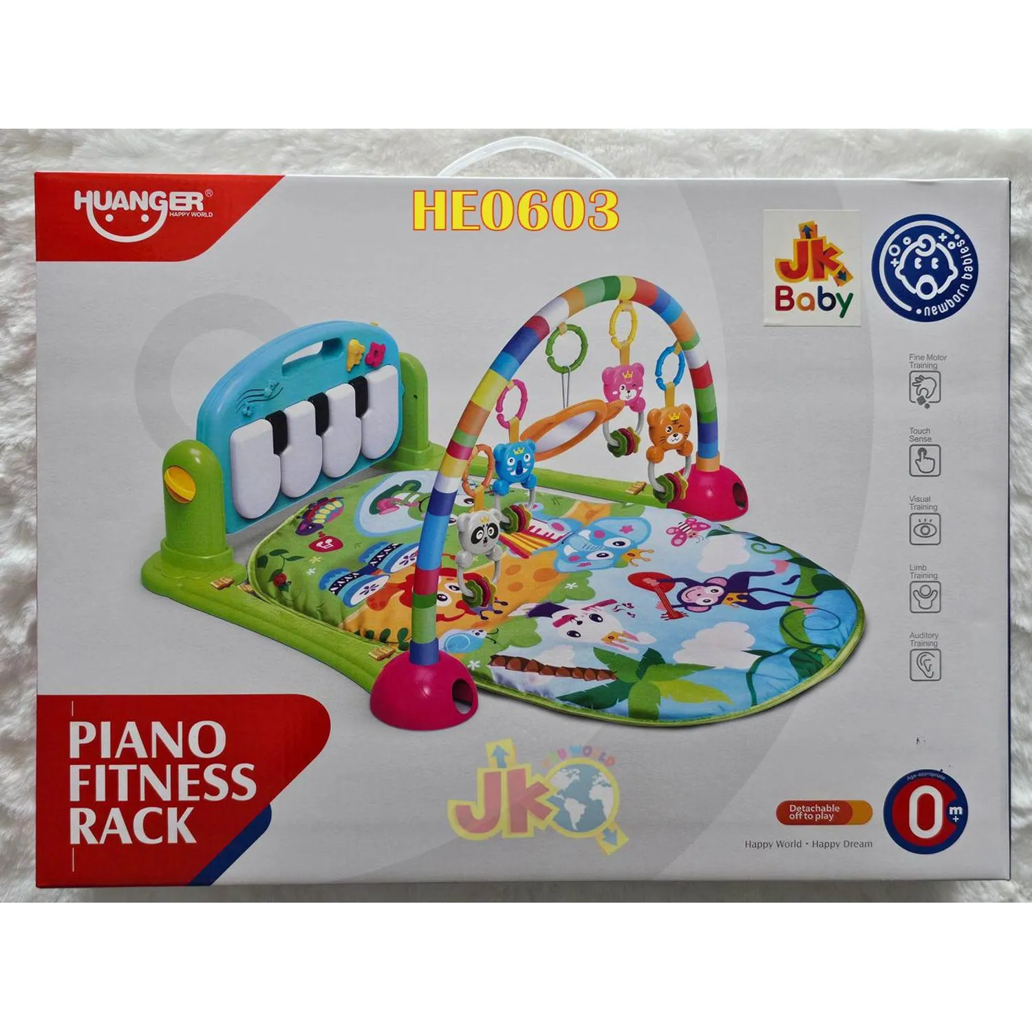 GIMNASIO PARA BEBE CON PIANO (LUZ + MÚSICA) VERDE