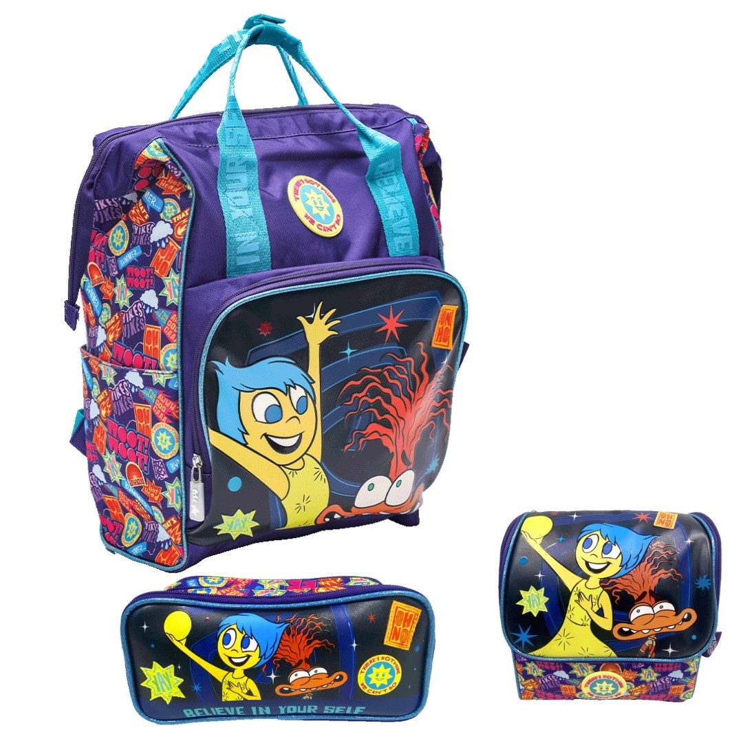 PACK DE MOCHILA  LONCHERA Y CARTUCHERA INTENSAMENTE