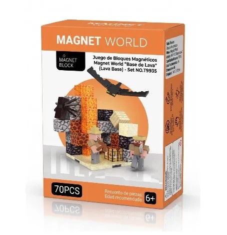 Juego de Construcción Magnético Magnet World - Base de Lava 70 Piezas (T9935)