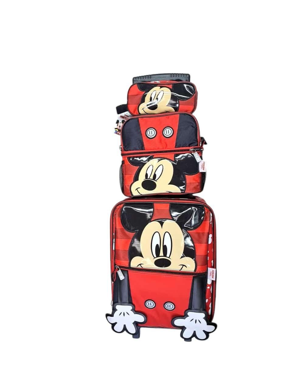 PACK DE MOCHILA LONCHERA Y CARTUCHERA MICKEY MOUSE