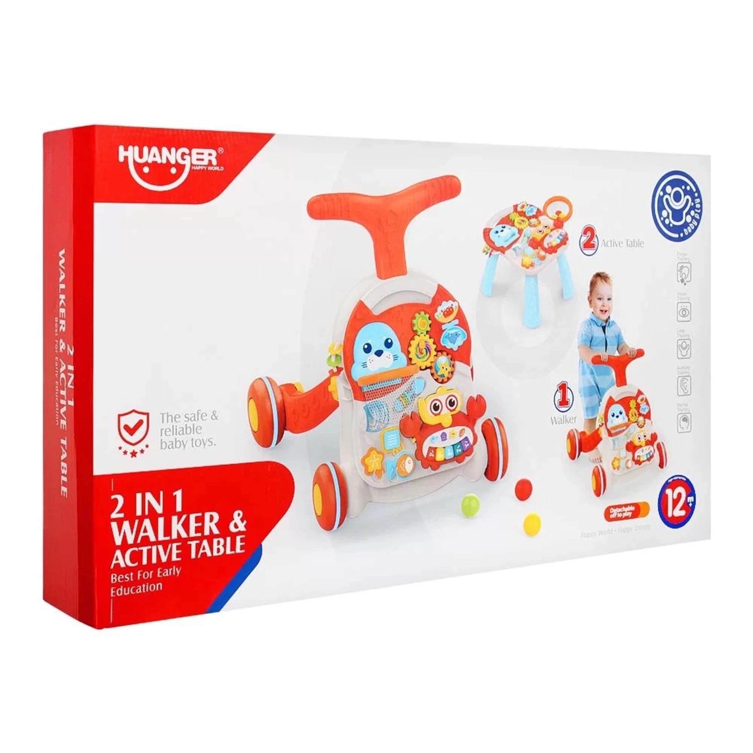 Andador Multifuncional 2 en 1 Naranja