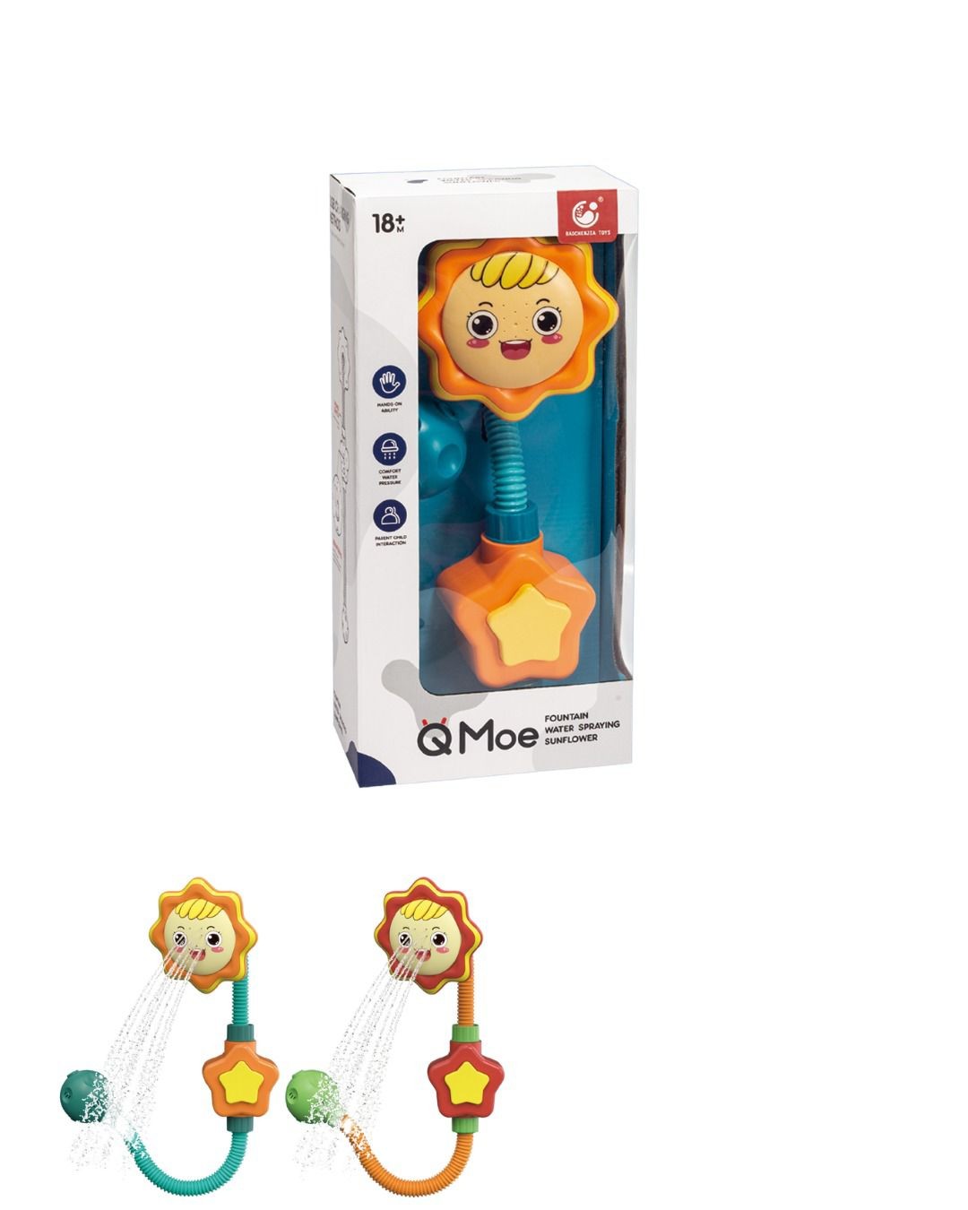 Ducha Girasol Interactiva para Bañera con Rociador de Agua - Q Moe