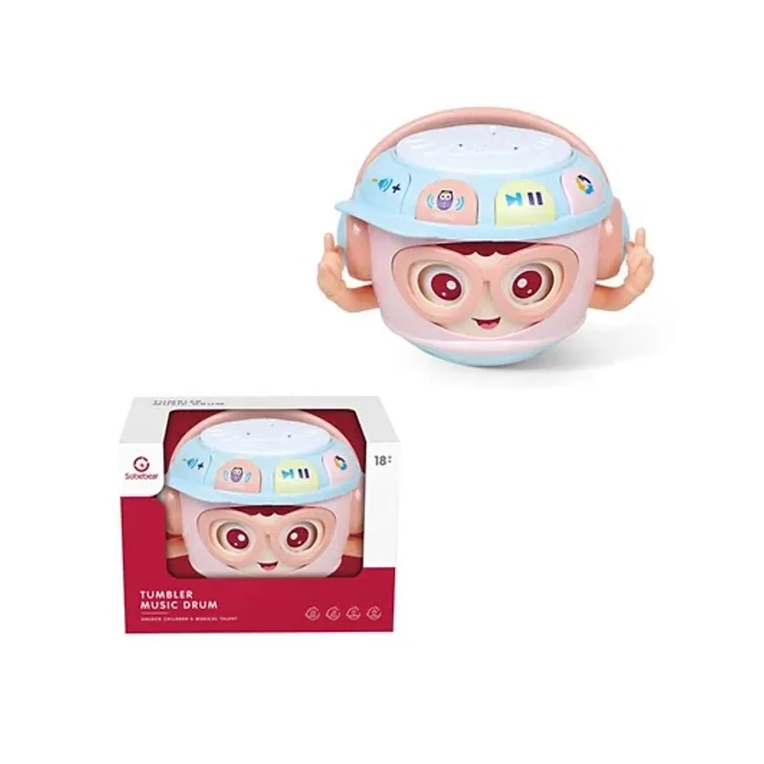 Tambor Musical Interactivo Infantil Rosado