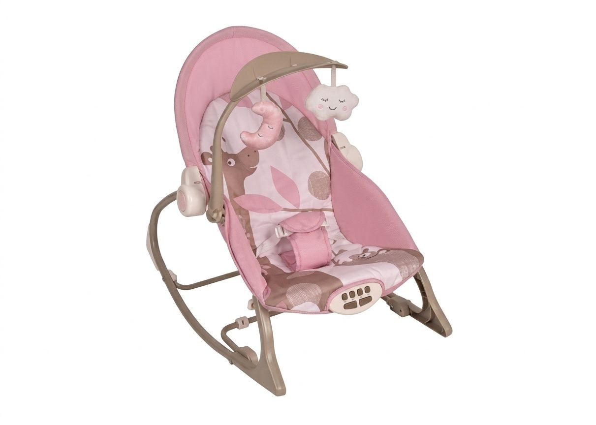 Silla Mecedora Vibradora y Musical para Bebé - Diseño Jirafa (615-2B)