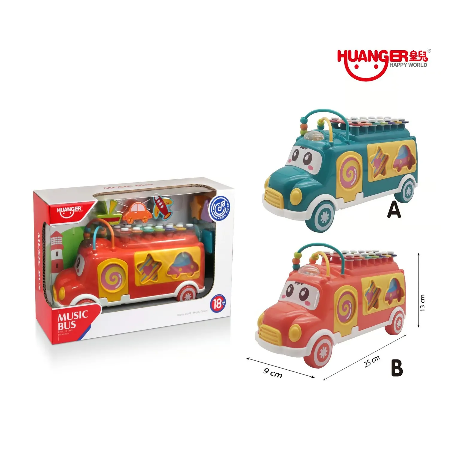 Coche Musical con Figuras Didácticas