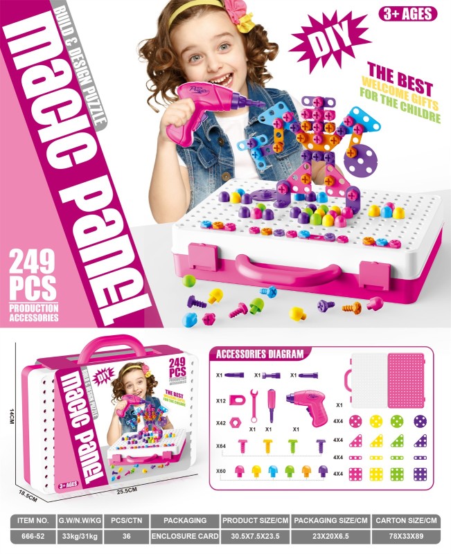 Set Juego de Herramientas Rosado (666-52)