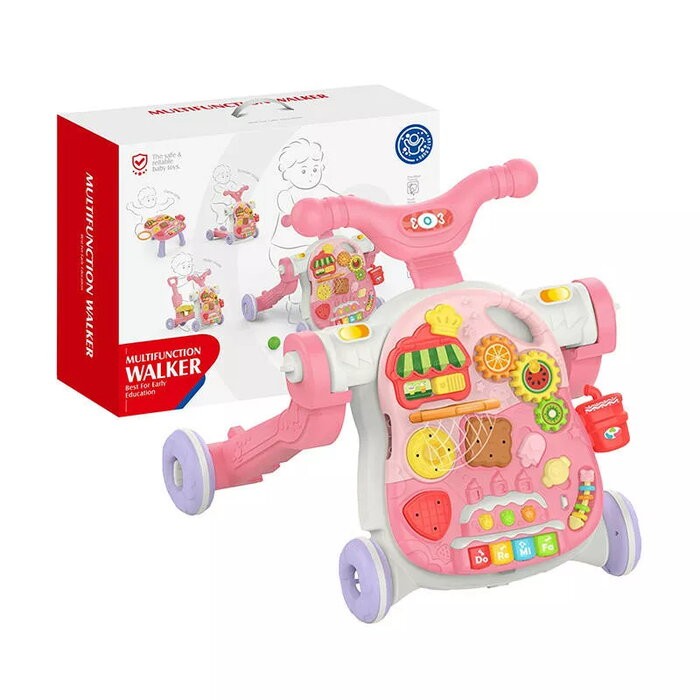 Andador Multifuncional 4 en 1 Rosa