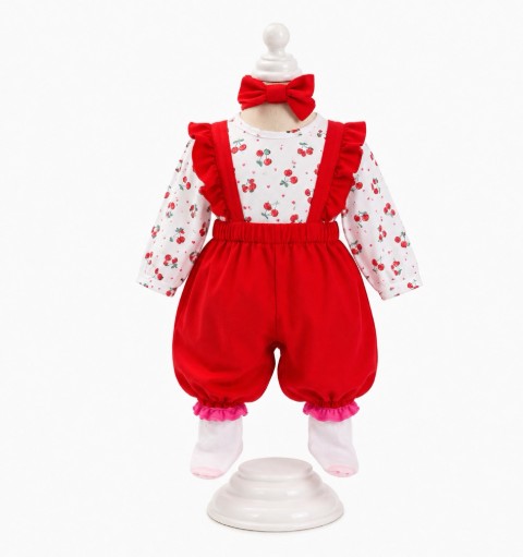Conjunto de Cerezas con Pantalón de Tirantes para Muñecas (VM0009-9)