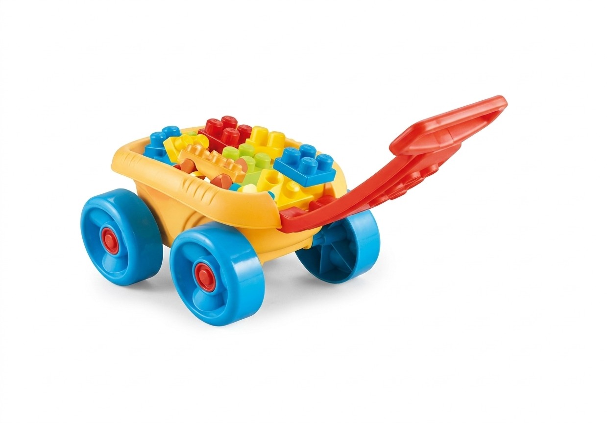 Carrito de Arrastre con 22 Bloques de Construcción Grandes – Juguete Didáctico para Bebé (218)