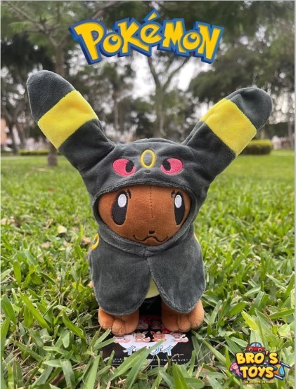 Peluche de Eevee Disfrazado de Umbreon Pokémon (Kanto) – Coleccionable | Alta Calidad (PK0313)
