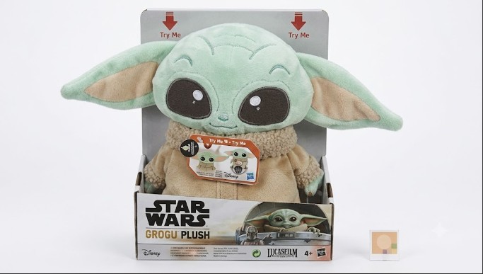 Peluche Interactivo Star Wars Grogu (Baby Yoda) - Edición Oficial con Sonidos (HPG48)