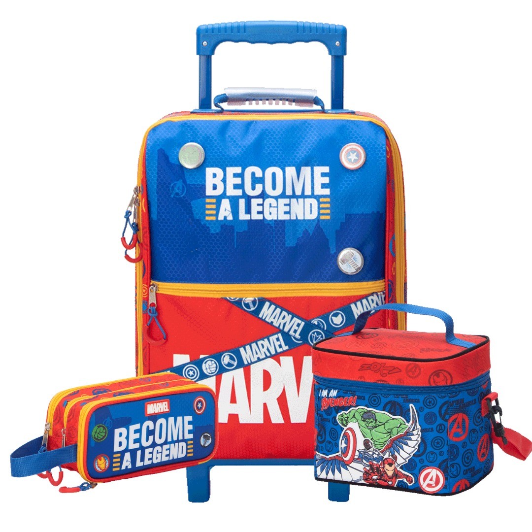 PACK DE MOCHILA  LONCHERA Y CARTUCHERA MARVEL